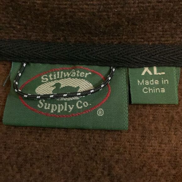 Stillwater Supply Co. Brown Ottoman Fleece Vest Zipper Front Size XL - Picture 2 of 3